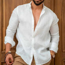 Camisa de Linho de Alta Qualidade Masculino