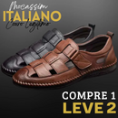 [PAGUE 1 LEVE 2] Mocassim Sandália Italiana de Couro Legítimo + BRINDE